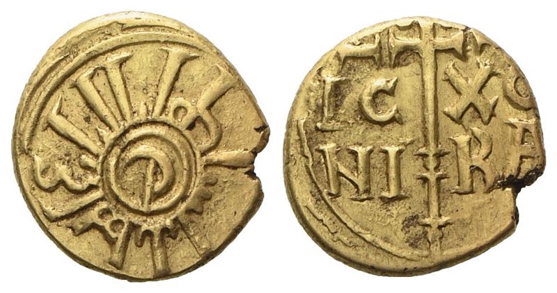 Messina. Regno di Sicilia. Tancredi (1190 - 1194). Tarì. Au (1,65 G; 11,27 MM)