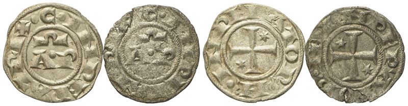 Brindisi. Enrico Vi (1194 - 1197). Lotto di Due Denari. Mi (1,05 G; 17,03 MM) (0,64 G, 16,67 MM)