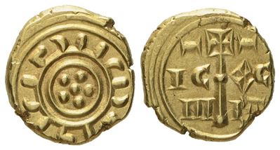 Messina. Regno di Sicilia. Federico II (1197 - 1250). Multiplo di Tarì. Au (1,87 G; 11,5 MM)