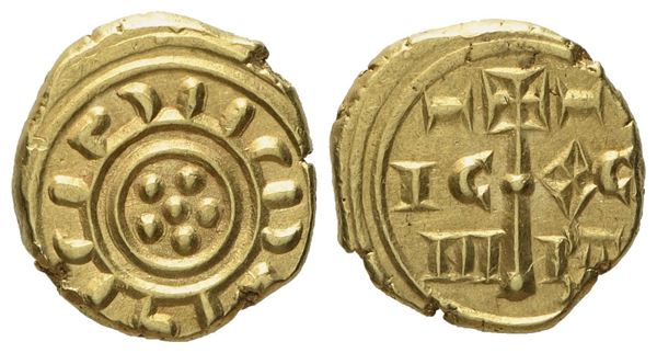 MESSINA. Regno di Sicilia. Federico II (1197 - 1250). Multiplo di tarì. Au (1,87 g; 11,5 mm)  - Asta Monete e medaglie medievali e moderne italiane ed estere - Bertolami Fine Art - Casa d'Aste