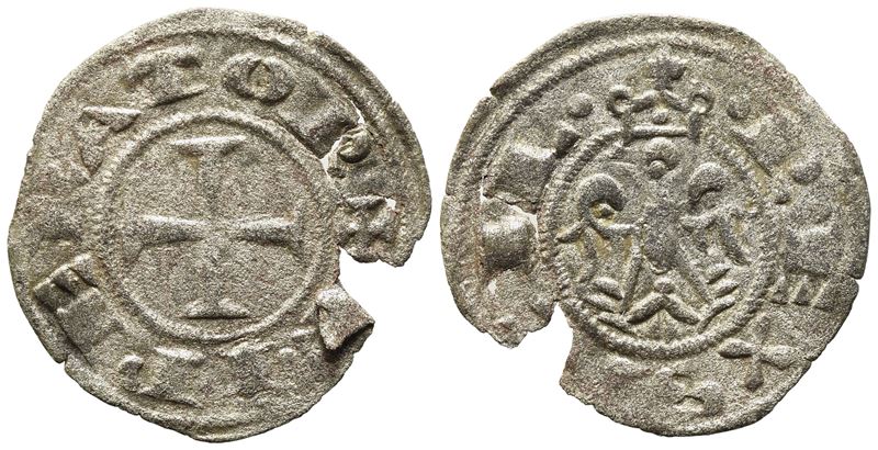 Messina. Regno di Sicilia. Federico II (1197-1250). 1/2 Denaro (1221). Mi (15,04 MM; 0,36 G). Spa...