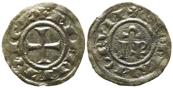 MESSINA. REGNO DI SICILIA. Federico II (1197-1250). 1/2 denaro (1246). Mi (0,35 g). Spahr 138. Mir 117. RRR.