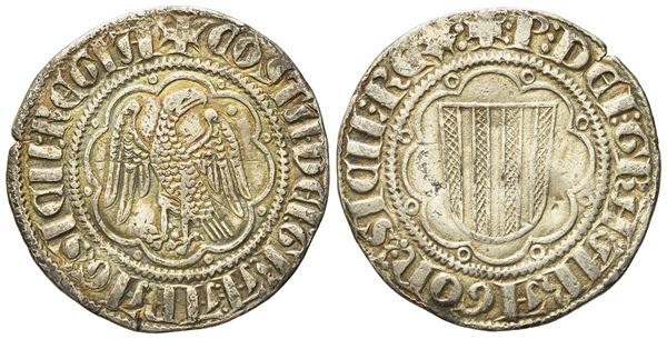 MESSINA. Regno di Sicilia. Pietro e Costanza d'Aragona (1282-1285). Pierreale. Ag (3,02 g; 24,8 mm)