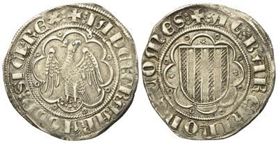 Messina. Regno di Sicilia. Giacomo i D'aragona (1285-1295). Pierreale. Ag (3,30 G; 25,5 MM)