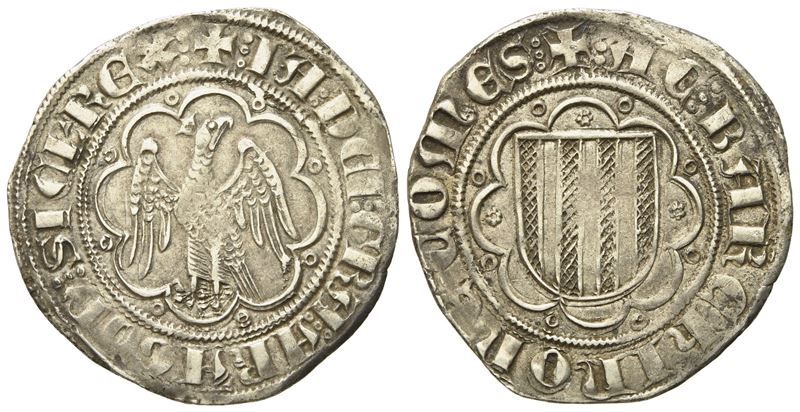 Messina. Regno di Sicilia. Giacomo i D'aragona (1285-1295). Pierreale. Ag (3,30 G; 25,5 MM)