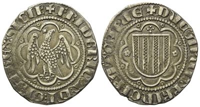 Messina. Regno di Sicilia. Federico III D'aragona (1296-1334). Pierreale. Ag (2,83 G; 23,6 MM)