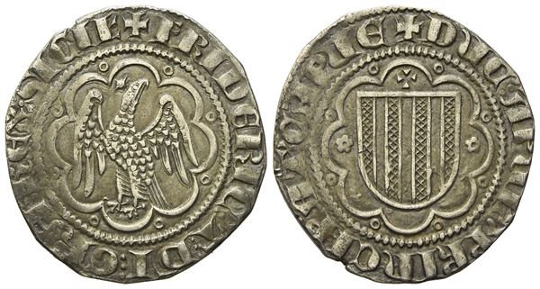 MESSINA. Regno di Sicilia. Federico III d'Aragona (1296-1334). Pierreale. Ag (2,83 g; 23,6 mm)