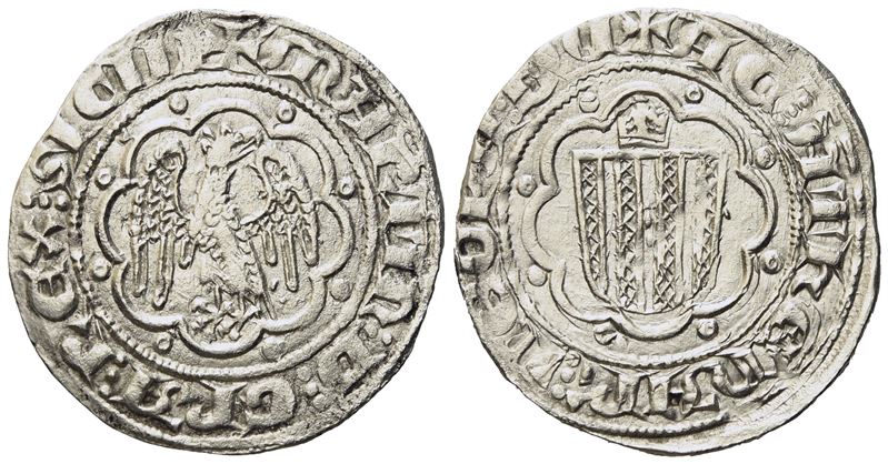 Messina. Regno di Sicilia. Martino i D'aragona (1402-1409). Pierreale Senza Sigle. Ag (2,97 G; 25...