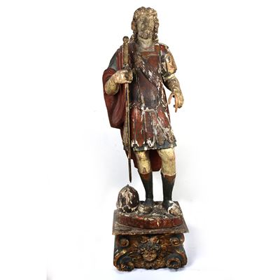 Soldato in Foggia Classica, Scultura in Volume in Legno