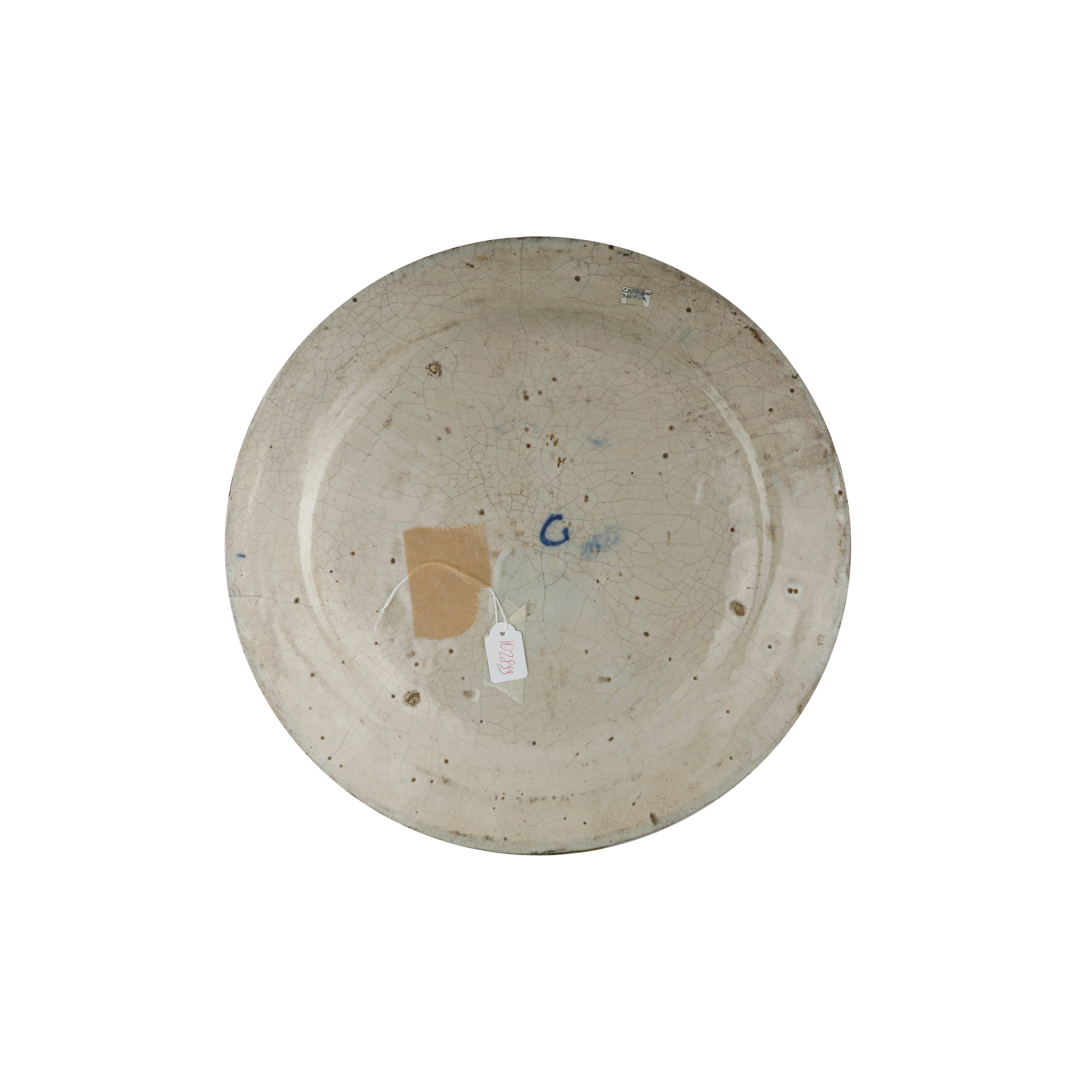 Piatto in Ceramica Bianca e Bleu