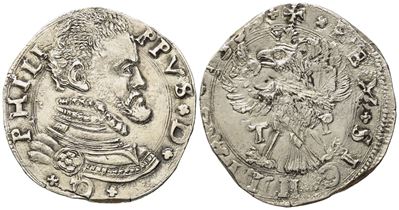Messina. Regno di Sicilia. Filippo II di Spagna (1556-1598). 4 Tarì 1559. Ag (11,6 G; 33,1 MM)