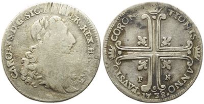 Palermo. Regno di Sicilia. Carlo di Borbone (1734-1759). 6 Tari 1735. Ag (11,45 G; 31,3 MM). Gig....