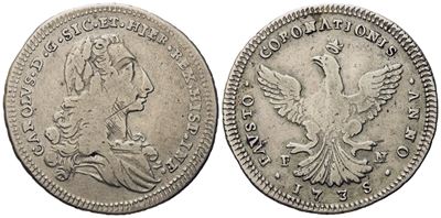 Palermo. Regno di Sicilia. Carlo di Borbone (1734-1759). 4 Tarì 1735. Ag (8,83 G; 31,7 MM)