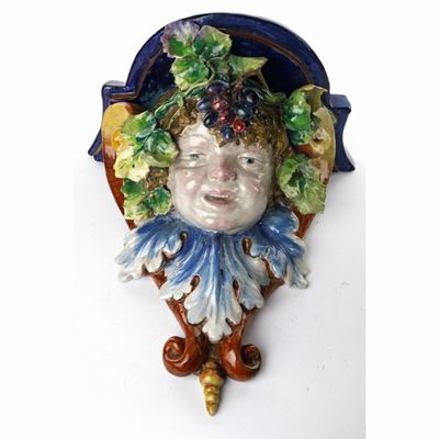 Mensola in Ceramica Policroma