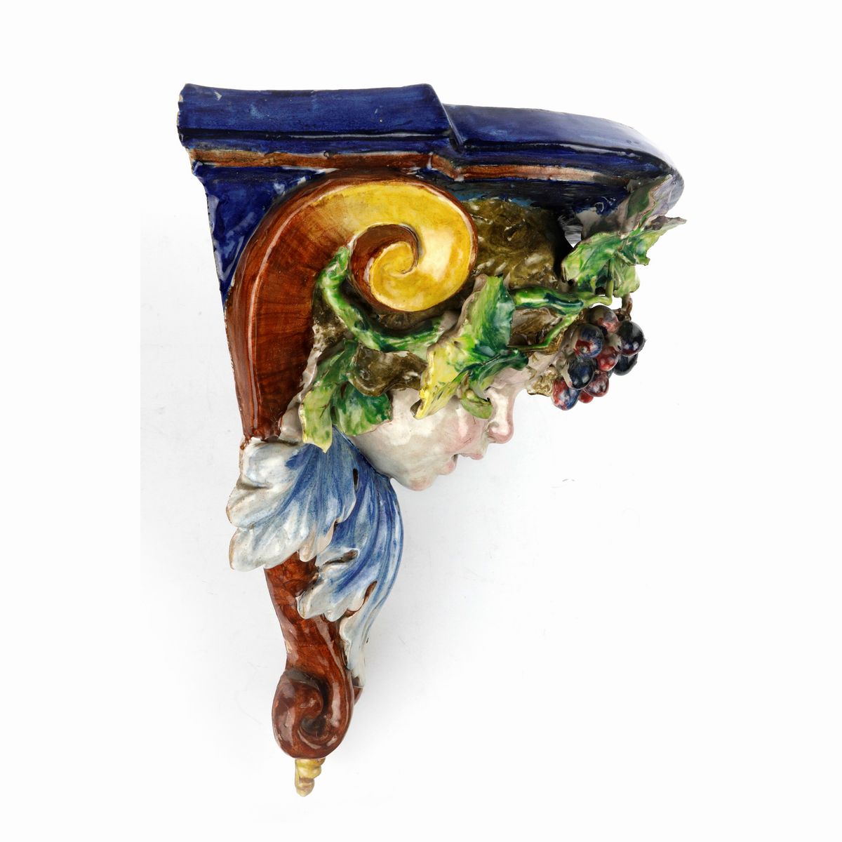 Mensola in Ceramica Policroma