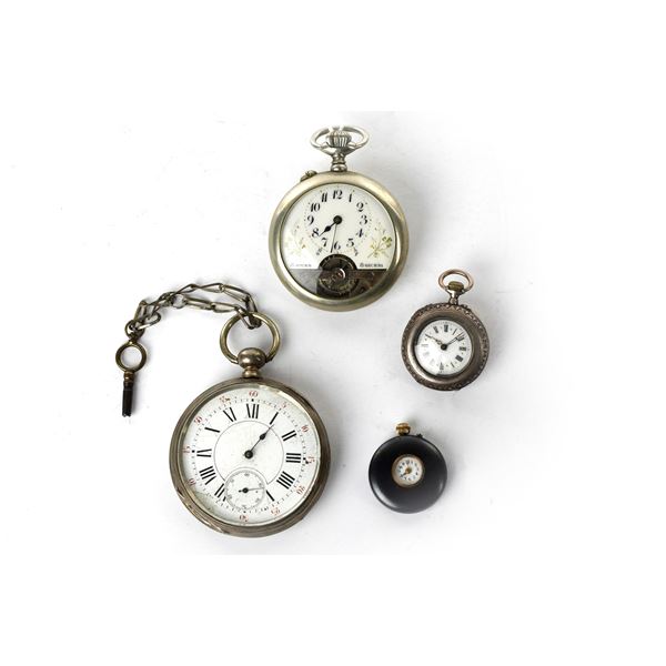 Lot of 4 metal pocket watches