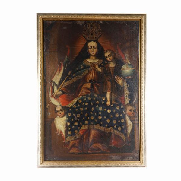 Madonna with Child and cruciferous globe