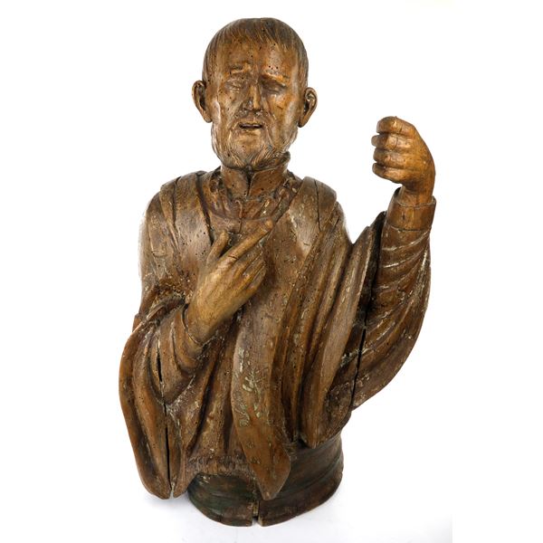 Busto virile togato  (XVII - XVIII secolo)  - Asta Smart Auction: Arredi, Dipinti, Sculture e altro a prezzi vantaggiosi - Bertolami Fine Art - Casa d'Aste