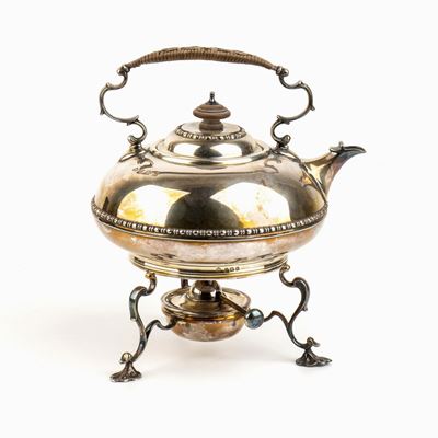 Tea Kettle Inglese in Argento - Birmingham 1919, Argentiere Elkington & Co Ltd