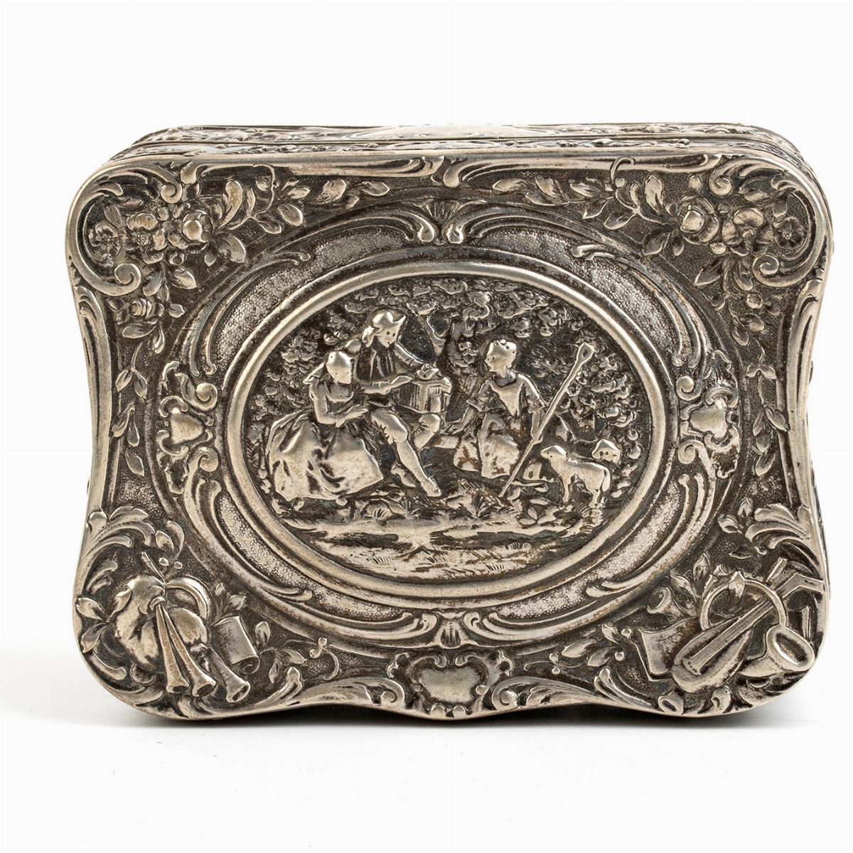 Scatola e Lucerna in Argento - Inizio XX Secolo