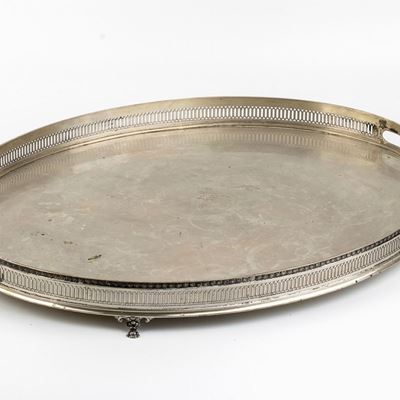 Vassoio Italiano in Argento - Anni '50, Argentiere Pampaloni Ermindo