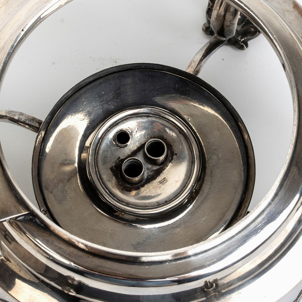 Tea Kettle Stato Pontificio in Argento - Roma, XIX Secolo Dopo il 1815, Rivenditore Ball Tompkins...