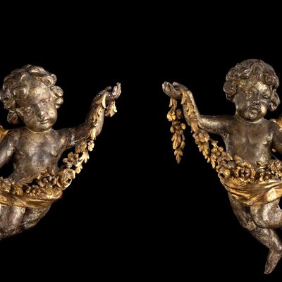 Coppia di Putti - Venezia, XIX Secolo