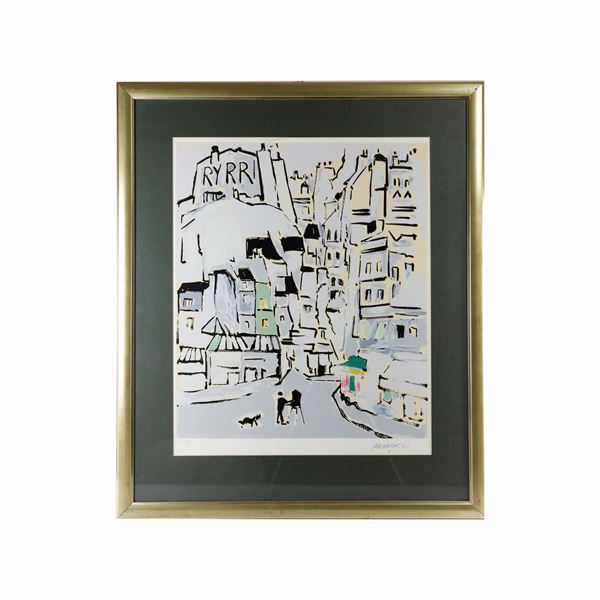 SANTE MONACHESI - City view, multiple on paper