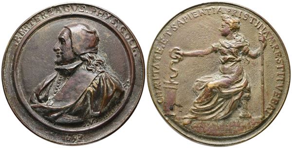 PERSONAGGI. PAOLO MARIA TERZAGHI. Milano. Medaglia 1693. Opus: G. Vismara. Fusione coeva. Ae; 197gr; 82mm