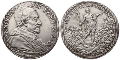 Ferdinand de Saint-Urbain, Innocenzo XII Pont. Mezza piastra 1699 (Anno IX)
