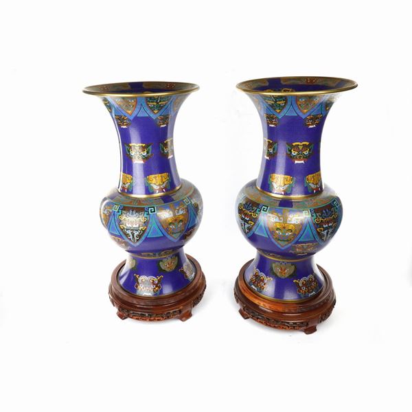 Pair of ormolou vases