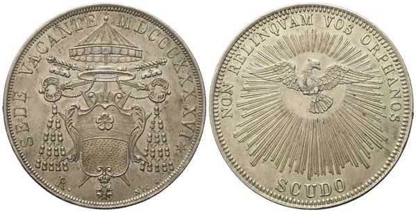 STATO PONTIFICIO. Roma. Sede Vacante (1846). Scudo 1846. Ag (37,3 mm; 26,89 g)  - Auction Modern Coins - Bertolami Fine Art - Casa d'Aste