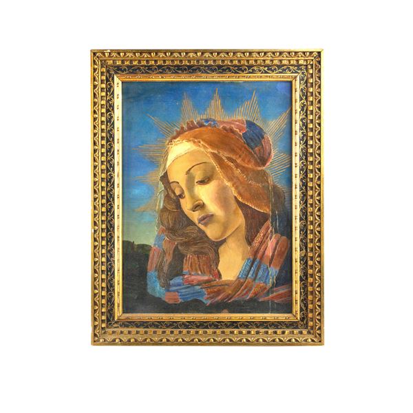 Busto di donna  (metà XX secolo)  - dipinto ad olio su tela - Asta Smart Auction:  [..]