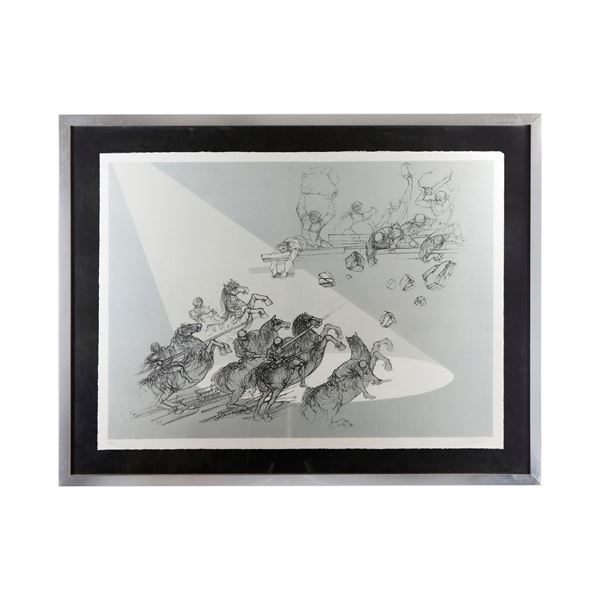 FABRIZIO CLERICI - Battle with knights,  multiple on paper