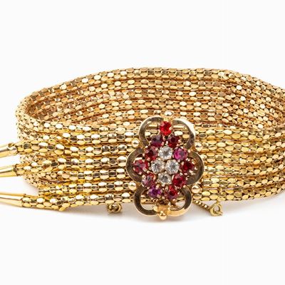 Bracciale a Maglia Morbida in Oro