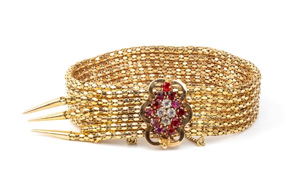 Soft mesh gold bracelet 