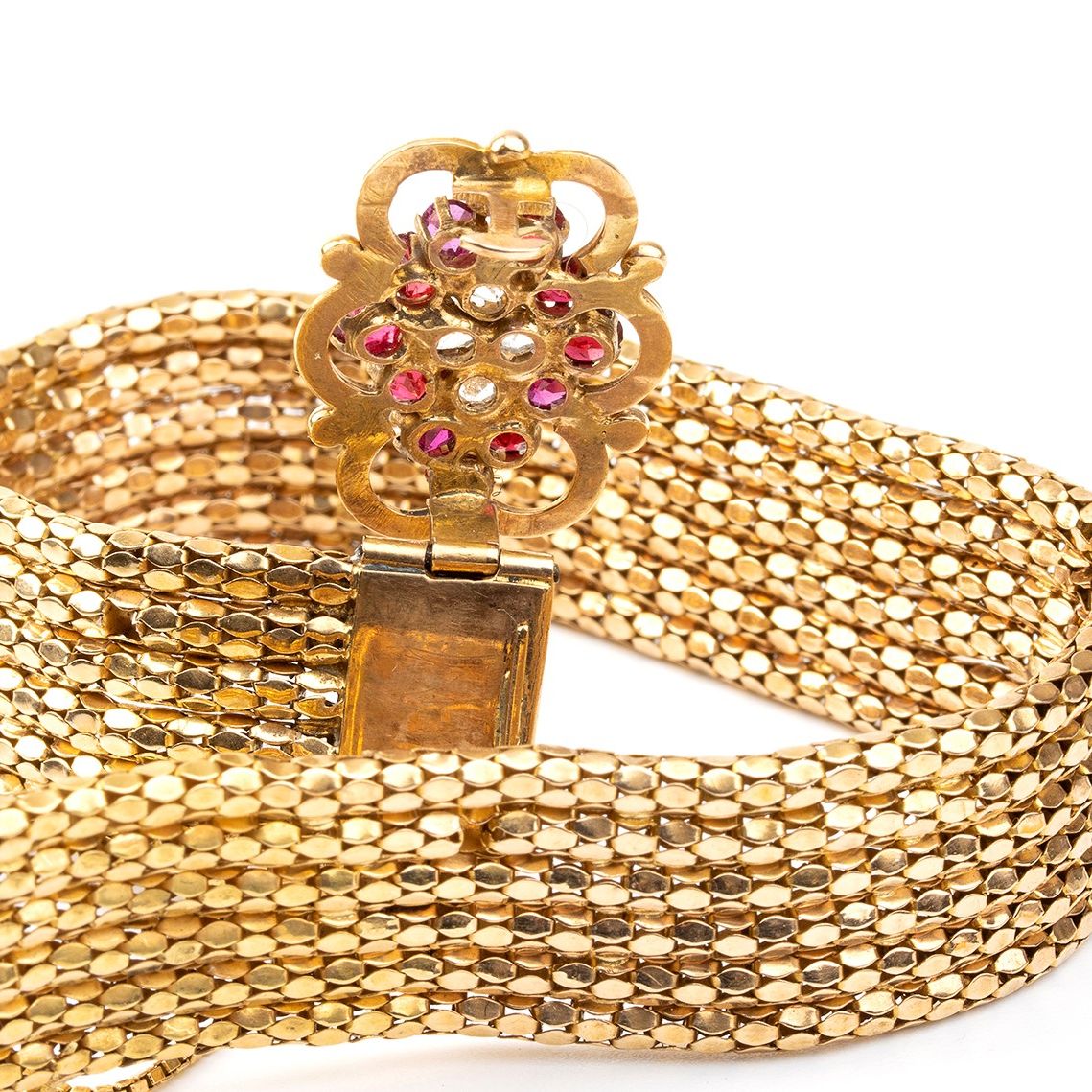 Bracciale a Maglia Morbida in Oro