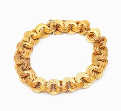 Bracciale in Oro Giallo a Maglie Rotonde