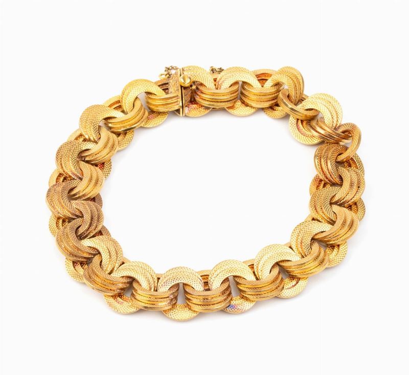 Bracciale in Oro Giallo a Maglie Rotonde