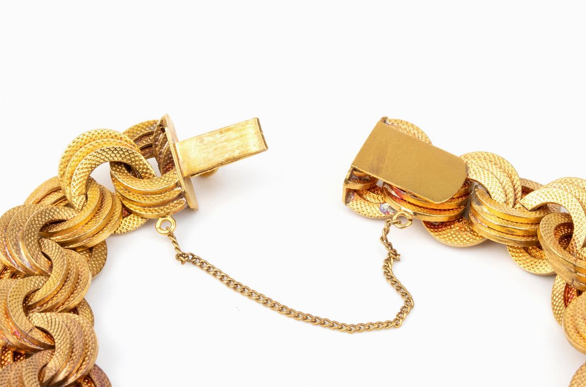 Bracciale in Oro Giallo a Maglie Rotonde