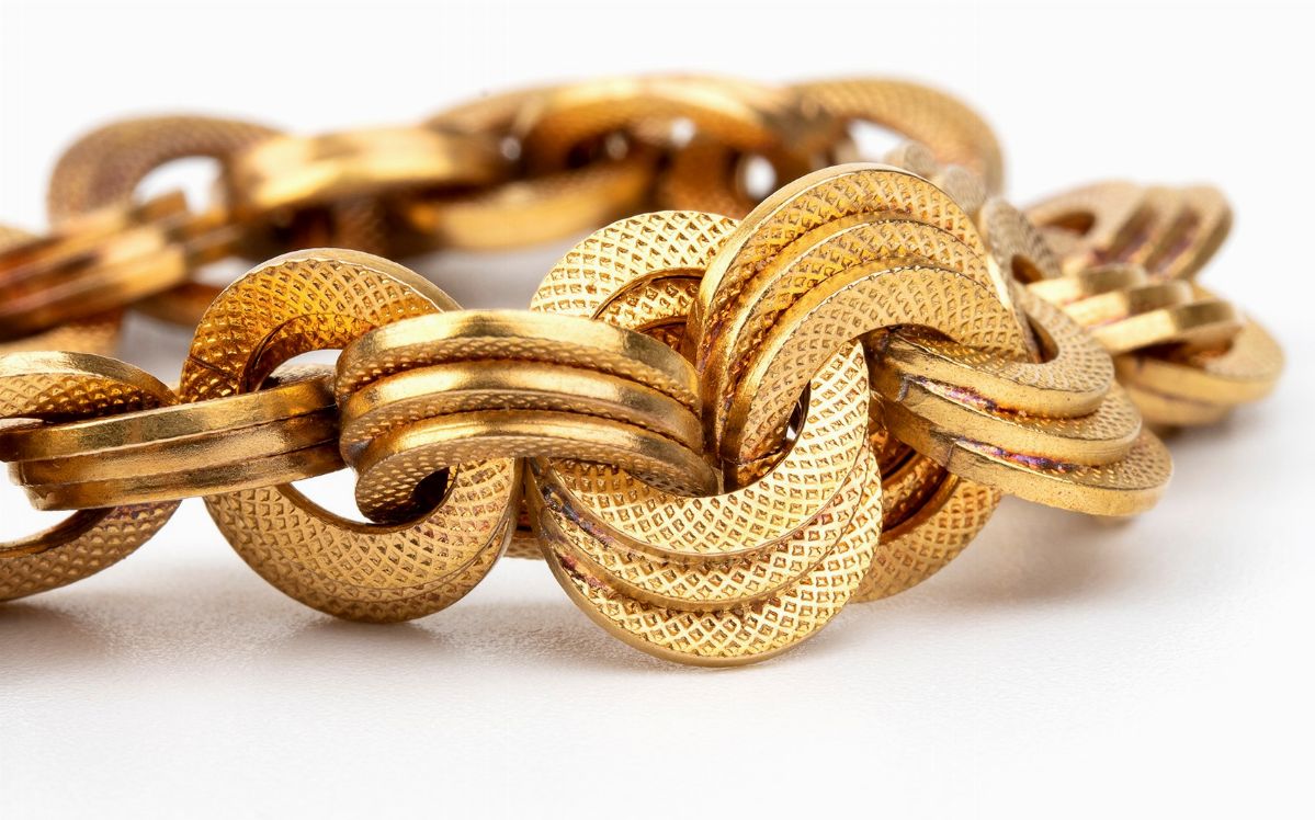 Bracciale in Oro Giallo a Maglie Rotonde
