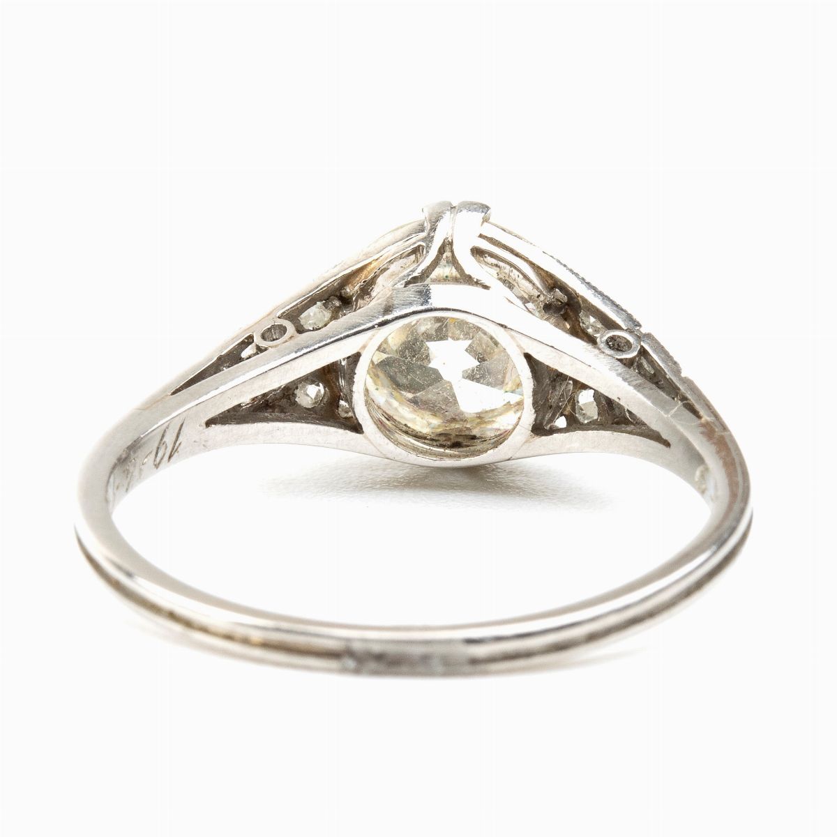 Anello in Platino con Diamante da 1.20 Ct - Anni '20