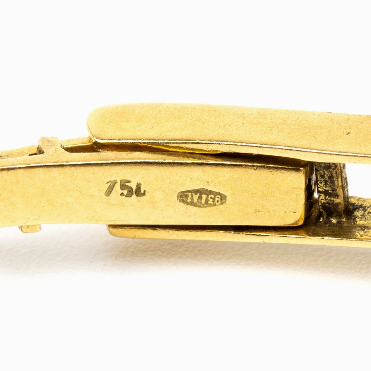 Bracciale a Maglie Ovali in Oro e Smalti