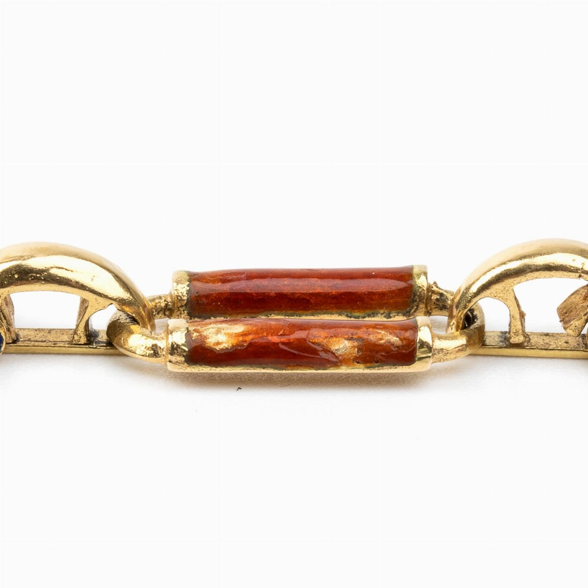 Bracciale a Maglie in Oro e Smalti