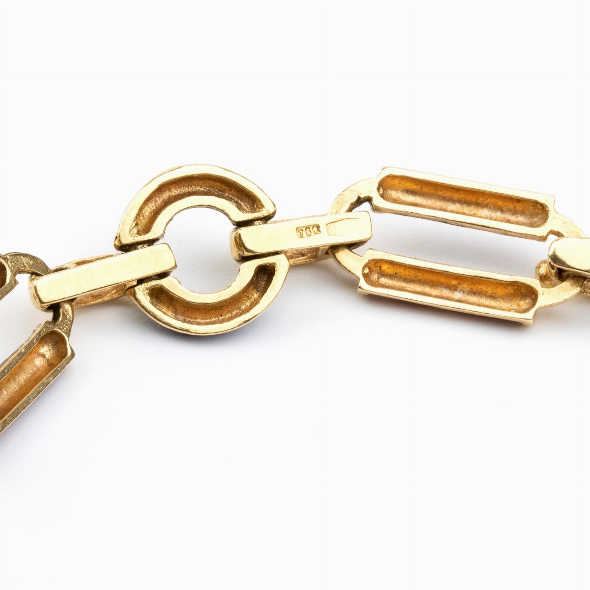 Bracciale a Maglie in Oro e Smalti