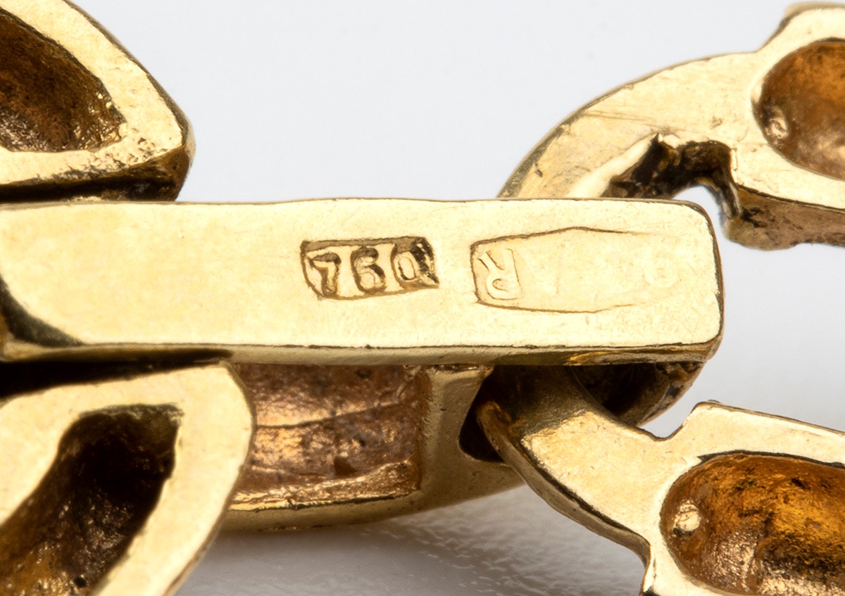 Bracciale a Maglie in Oro e Smalti