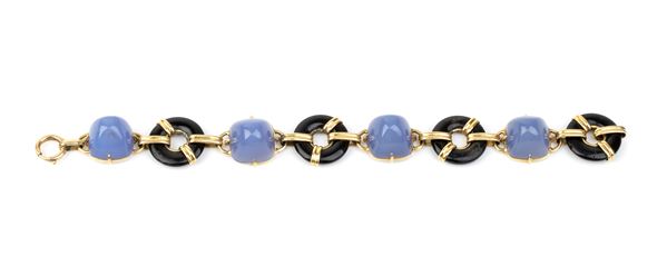 Gemstones gold bracelet