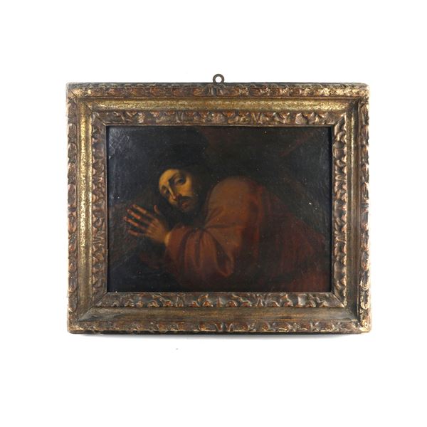 Cristo  (XVIII secolo)  - dipinto ad olio su tela - Asta Smart Auction: Arredi,  [..]