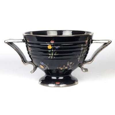 Coppa Biansato da Centro in Ceramica Nera