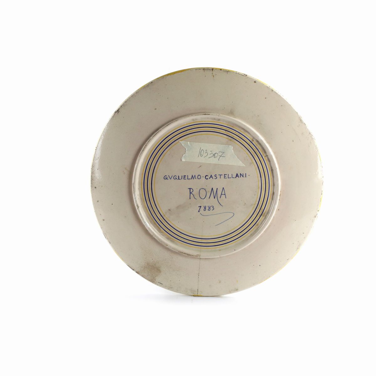 Guglielmo Castellani - Tagliere in Ceramica a Fondo Bleu